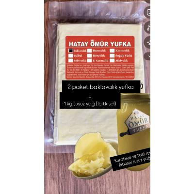 2 PAKET BAKLAVALIK YUFKA + 1 KG YAĞ (SUSUZ)